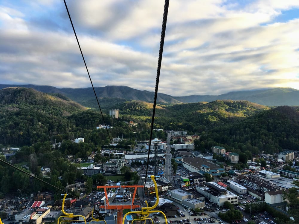 View from the Gatlinburg chair lift
