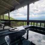 mountain views from hot tub at Skyview cabin