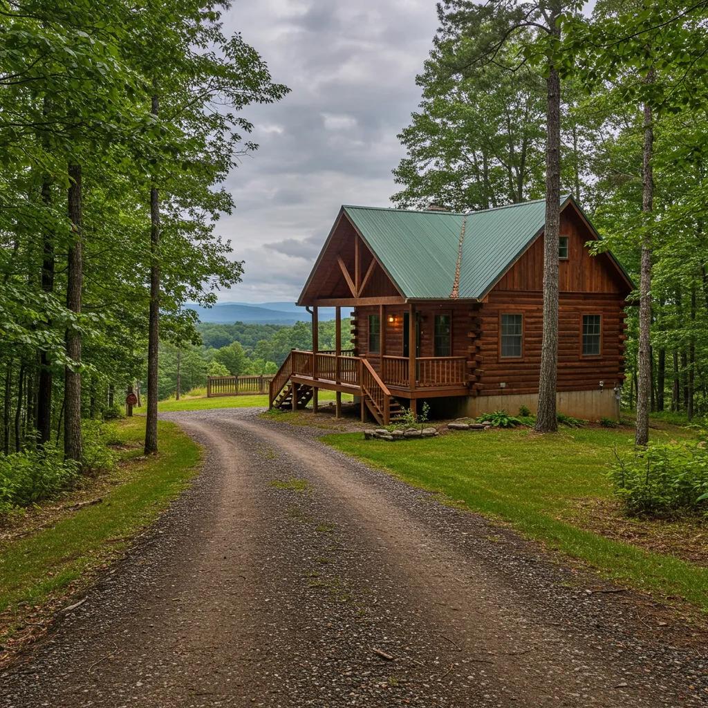 Privacy features of a secluded cabin in Gatlinburg, highlighting natural buffers and private access