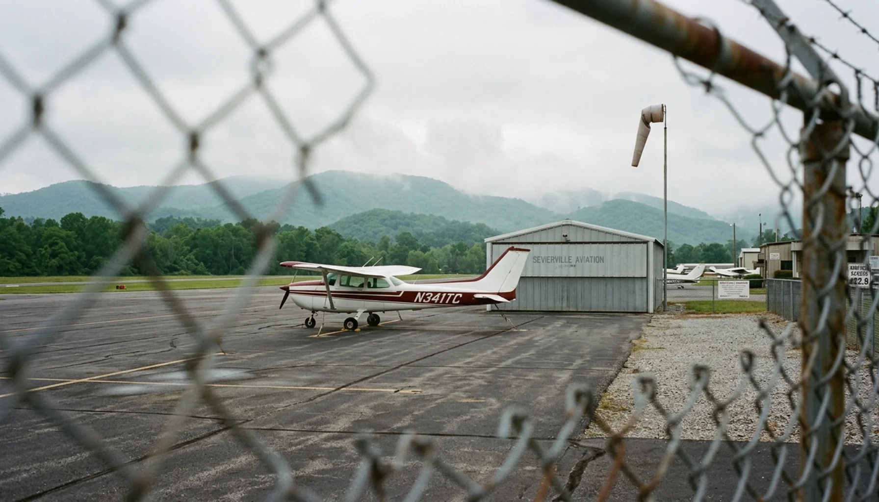 Gatlinburg-Pigeon Forge Airport in Sevierville, the small general aviation field near Gatlinburg